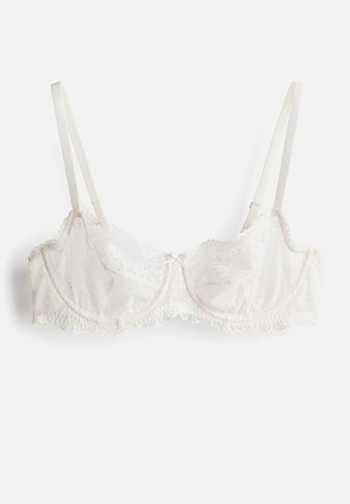 H&M - Underwired lace bra - white