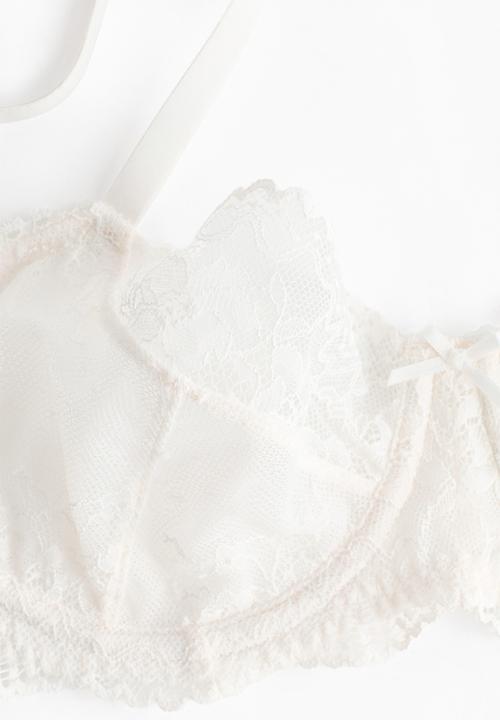 H&M - Underwired lace bra - white