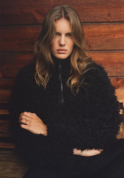 H&M - Teddy jacket - black