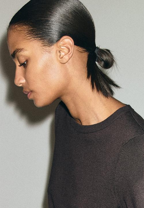 H&M - Fine-knit top - dark brown