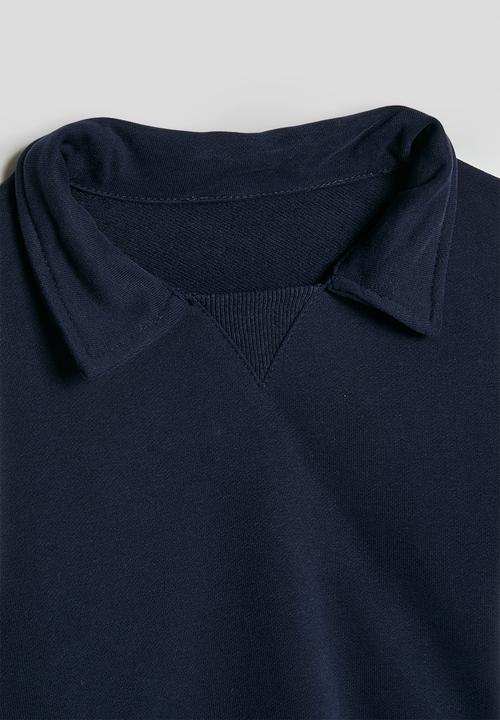 Pop Candy - Johnny collar sweatshirt with joggers - dark navy