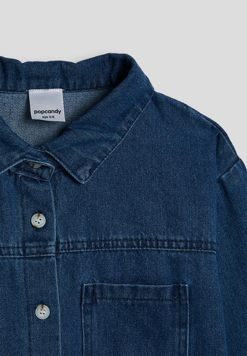 Pop Candy - Denim shirt with jeans - blue
