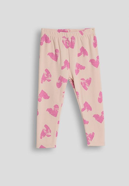 Pop Candy - Heart aop sweatshirt with ribbed leggings - pink