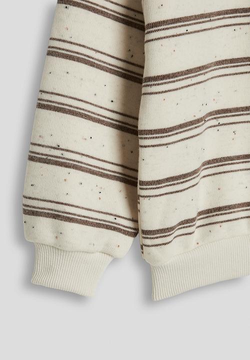 Pop Candy - Rugby jersey-style sweatshirt - cream/brown stripes