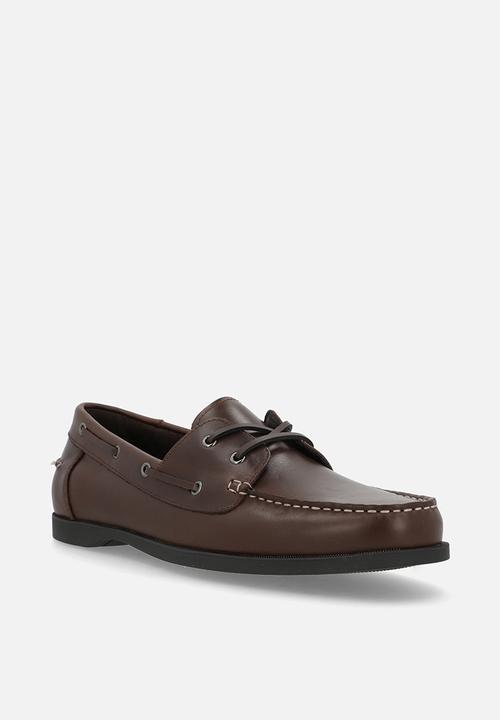 MANGO - Nautic loafer - brown leather