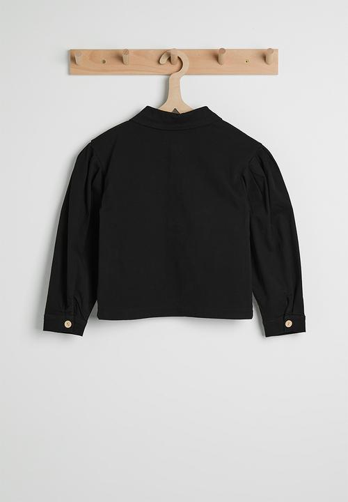 Pop Candy - Shacket with pocket flaps - black