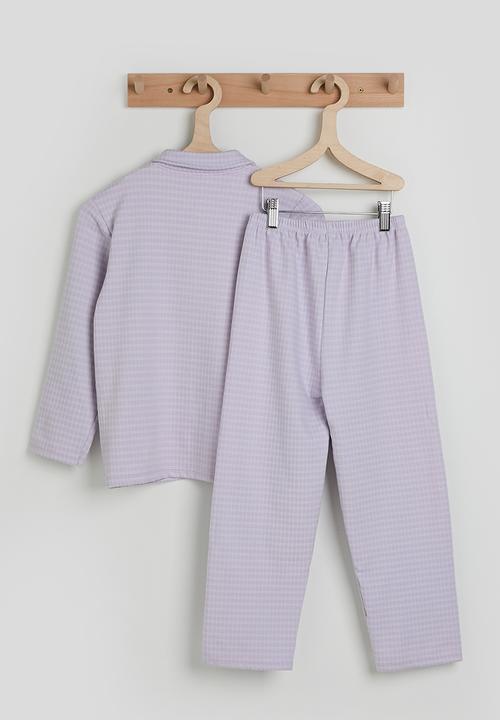 Pop Candy - Cuffless shirt & pants pj set - lilac