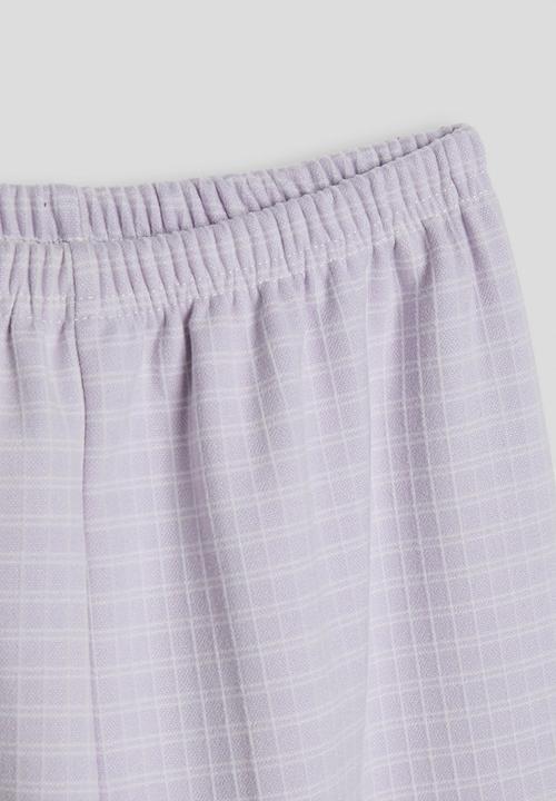 Pop Candy - Cuffless shirt & pants pj set - lilac