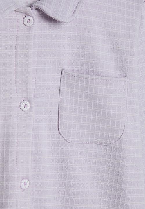 Pop Candy - Cuffless shirt & pants pj set - lilac