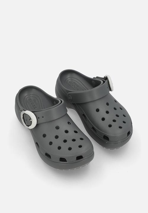 Crocs - Classic platform buckle clog - carbon
