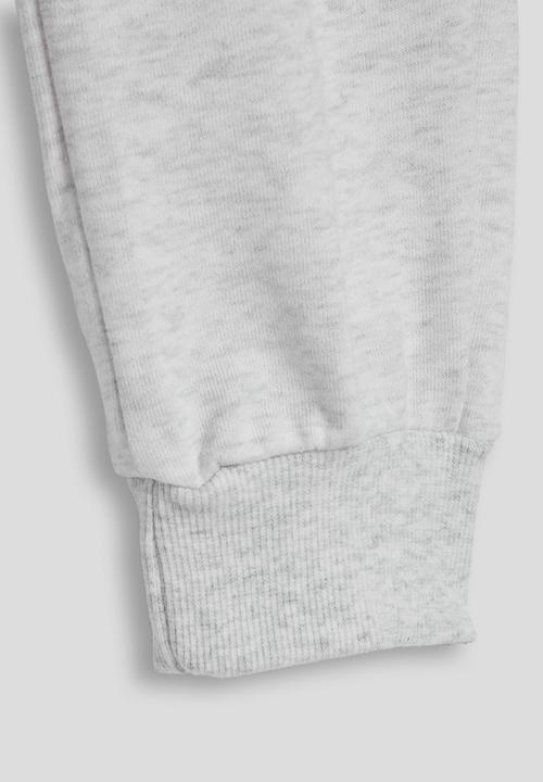 Pop Candy - Johnny collar sweatshirt with joggers - white smoke