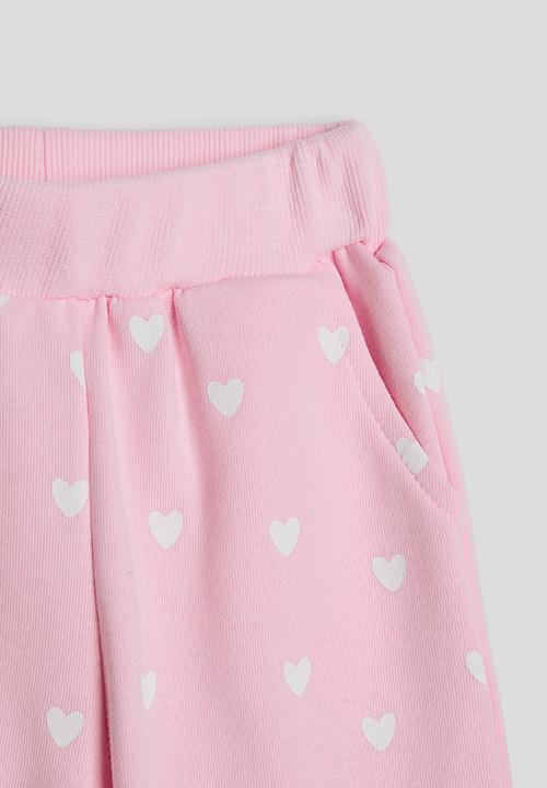 Pop Candy - Heart aop sweatshirt with joggers - millenial pink