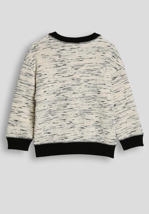 Pop Candy - Melange slogan print sweatshirt - barley/black