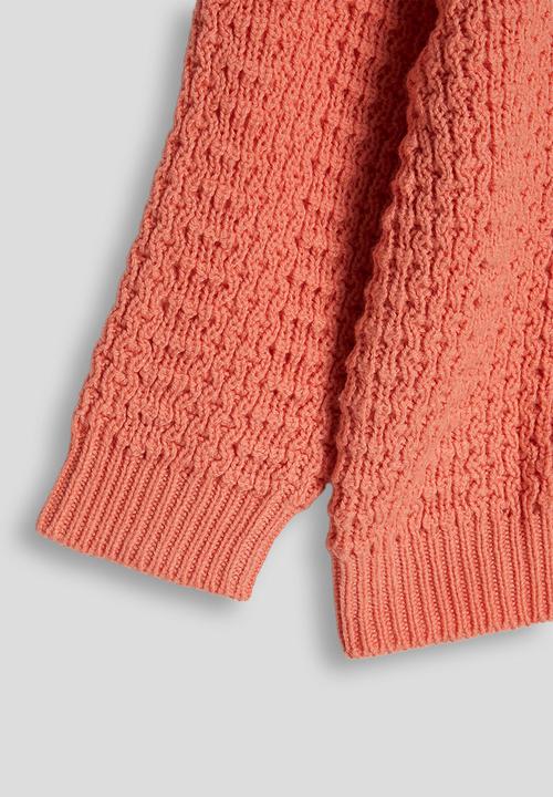 Pop Candy - Textured knit cardigan - coral pink