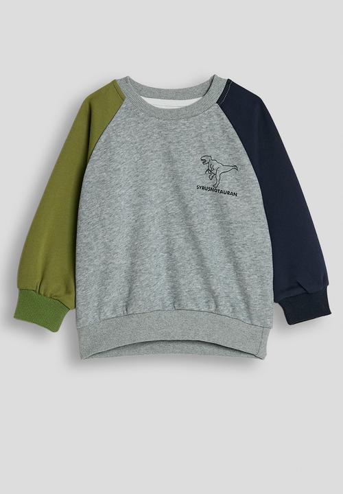 Colour block sweatshirt with joggers - grey/multi