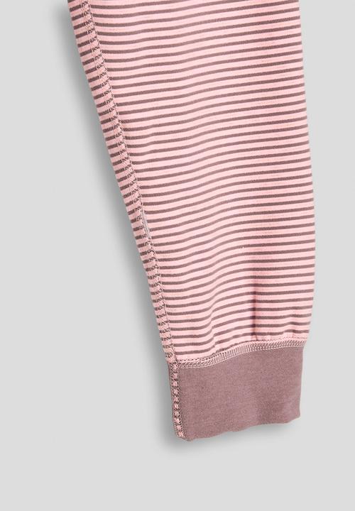 Pop Candy - Long sleeved tee & pants pj set - pink stripes/mauve