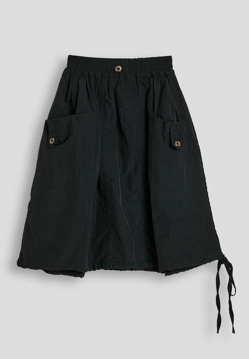 Pop Candy - Drawstring top & midi skirt - ice heather/black