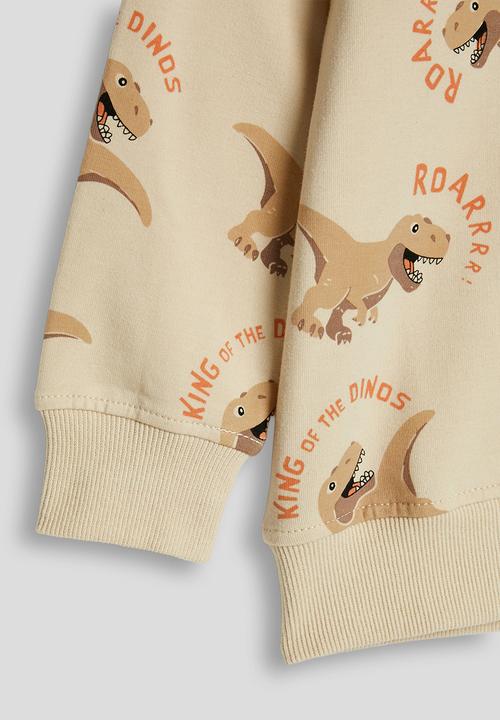 Pop Candy - Dino aop sweatshirt - wheat brown