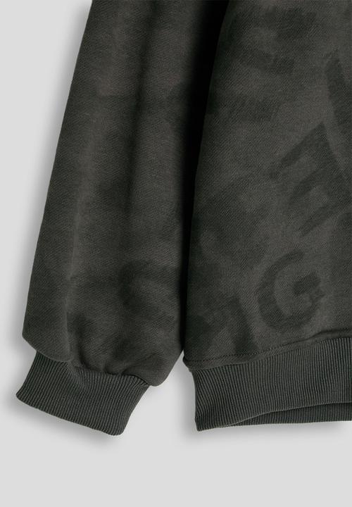 Pop Candy - Letter aop sweatshirt - grey tonal