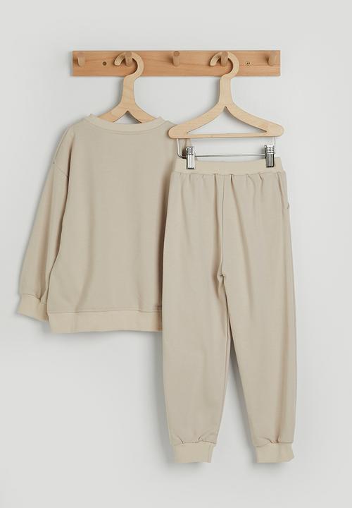 Pop Candy - Slogan sweatshirt with joggers - champagne beige/malibu