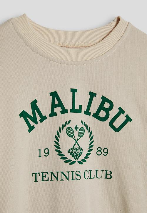 Pop Candy - Slogan sweatshirt with joggers - champagne beige/malibu