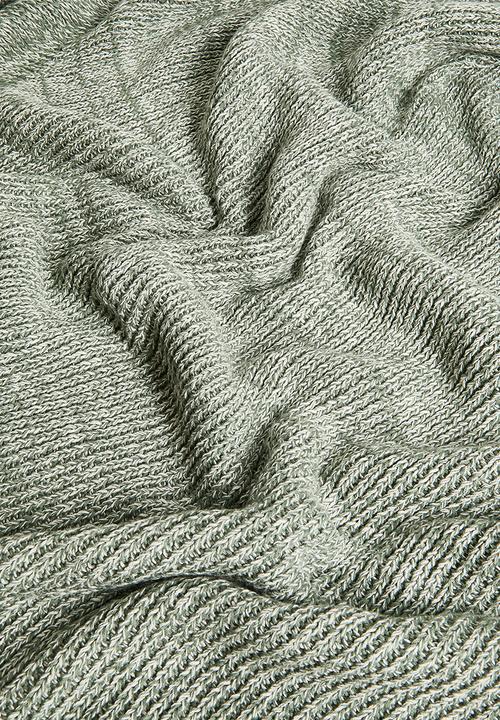 Sixth Floor - Kairo Stone Washed Knit Bed Throw Moss