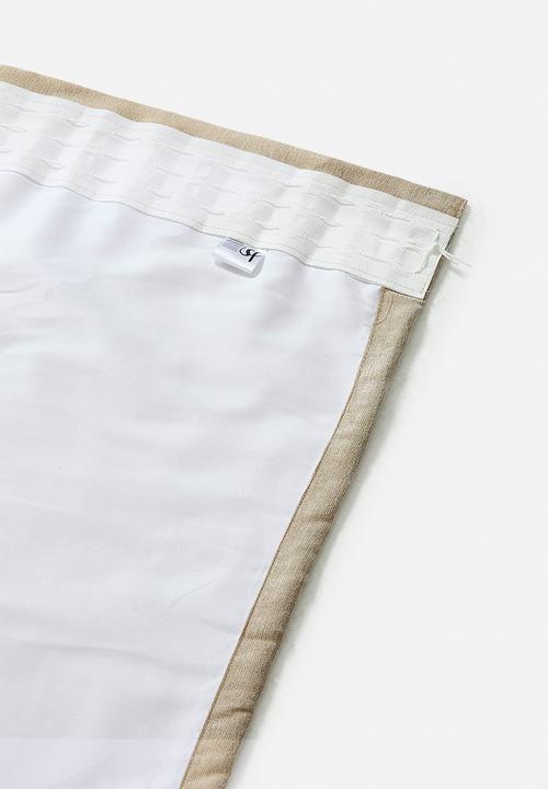 Sixth Floor - Osiris Chenille Lined Curtains Taped - Natural
