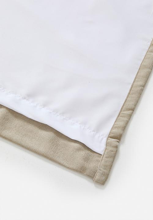 Sixth Floor - Osiris Chenille Lined Curtains Taped - Natural