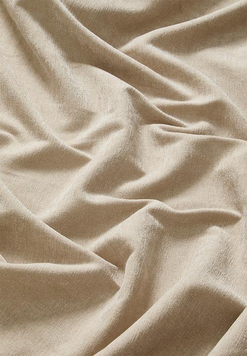 Sixth Floor - Osiris Chenille Lined Curtains Taped - Natural
