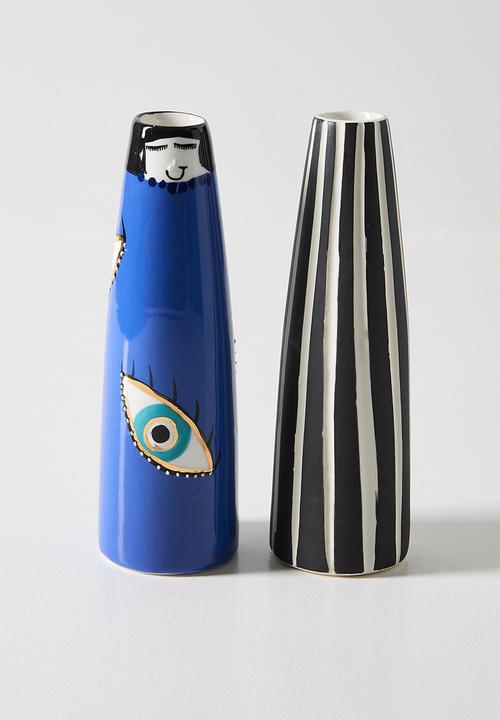 Urchin Art - Mini Figurine Vase Evil Eye - Blue
