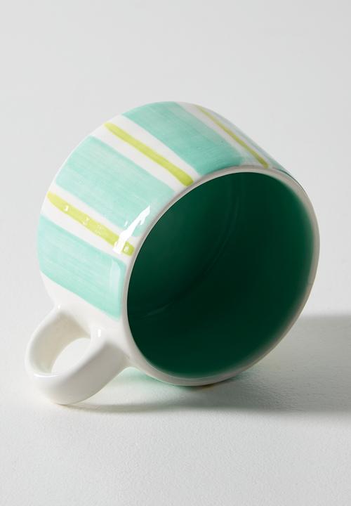 Urchin Art - Mug M - Green stripes