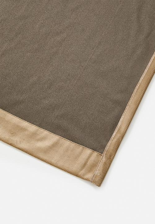 Sixth Floor - Herringbone Velvet Selflined Curtain Taped - Sand