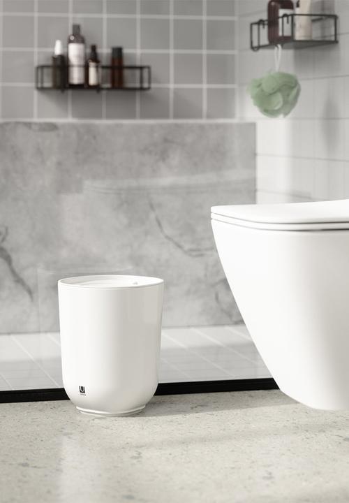 Umbra - Step Waste Can With Lid - White
