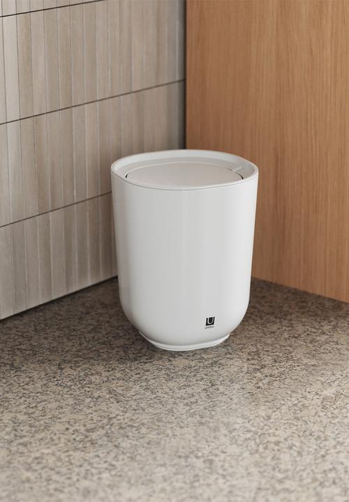 Umbra - Step Waste Can With Lid - White