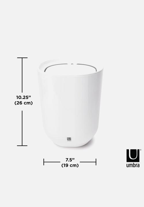 Umbra - Step Waste Can With Lid - White