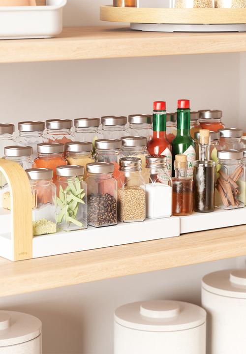 Umbra - Bellwood 3-Tier Spice Shelf - White & Natural