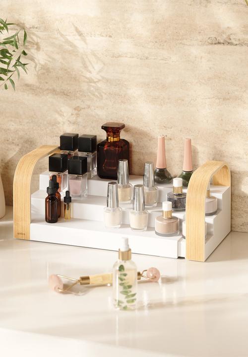Umbra - Bellwood 3-Tier Spice Shelf - White & Natural