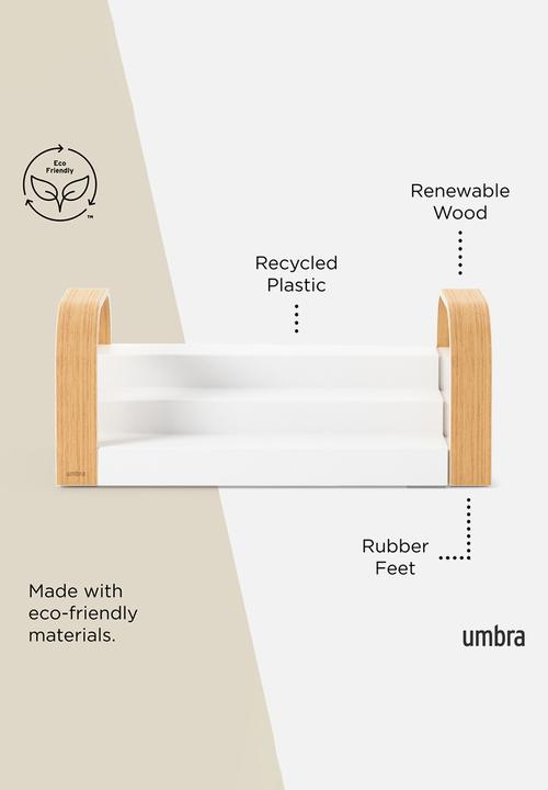 Umbra - Bellwood 3-Tier Spice Shelf - White & Natural