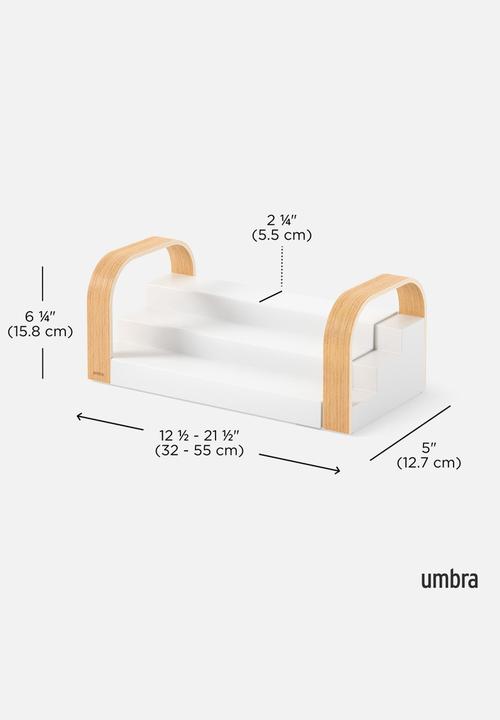Umbra - Bellwood 3-Tier Spice Shelf - White & Natural