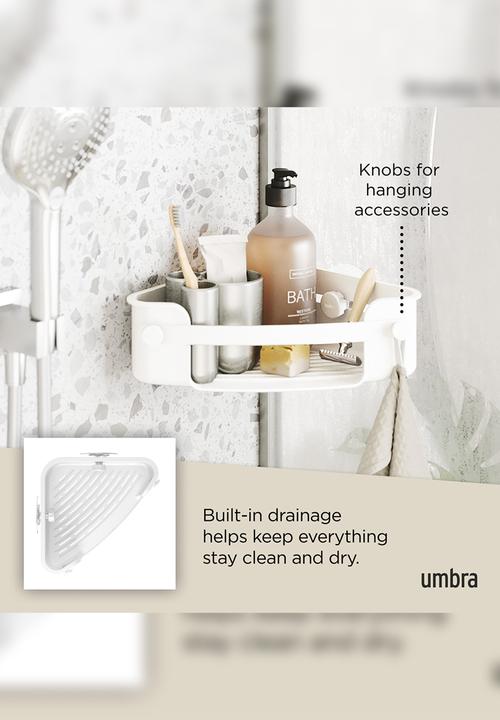 Umbra - Flex Adhesive Corner Bin - White