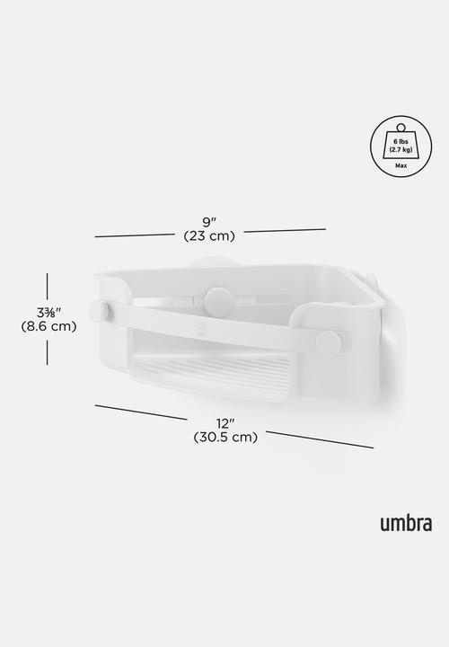 Umbra - Flex Adhesive Corner Bin - White