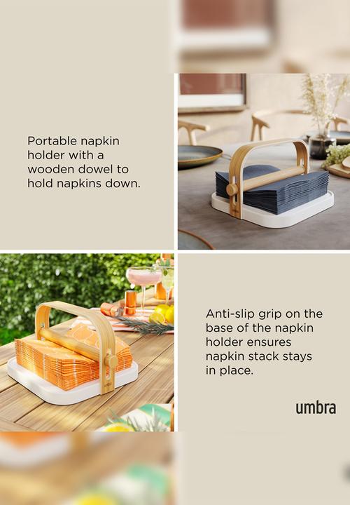 Umbra - Bellwood Napkin Holder - White & Natural