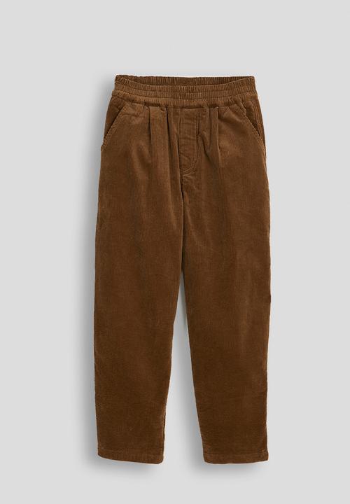 Pop Candy - Corduroy elasticated waist pants - tan
