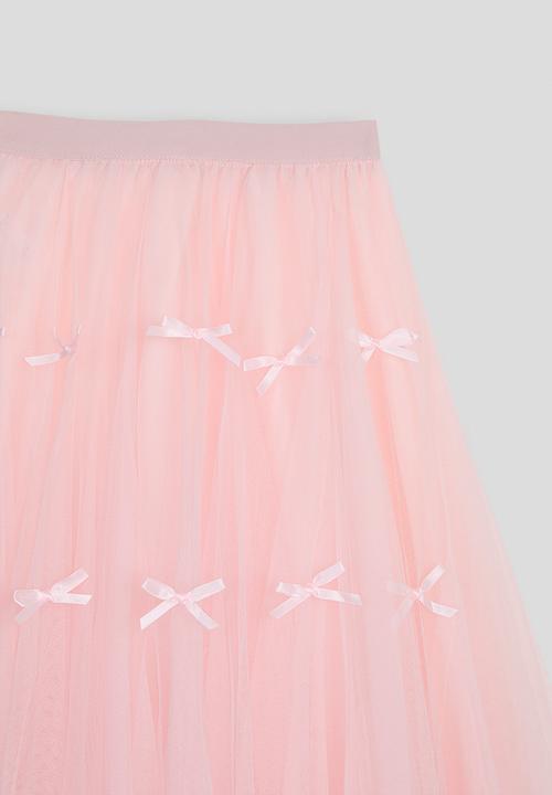 Pop Candy - Bow covered tulle skirt - pink