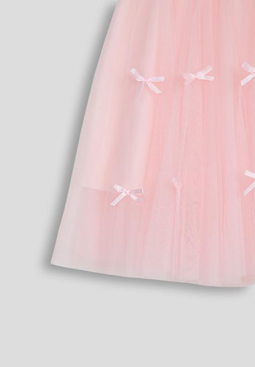 Pop Candy - Bow covered tulle skirt - pink