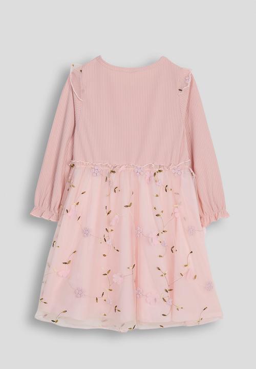Pop Candy - Embroidered tulle skirt dress - dusty pink