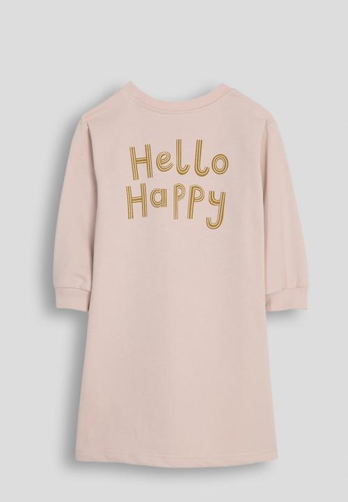 Pop Candy - Patchwork flower sweatshirt dress - seashell pink