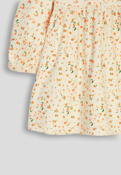 Pop Candy - Pleated collar dress - milk/floral aop