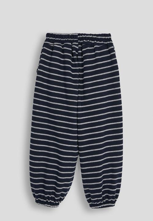Pop Candy - Elastic cuffed pants - black/white stripe