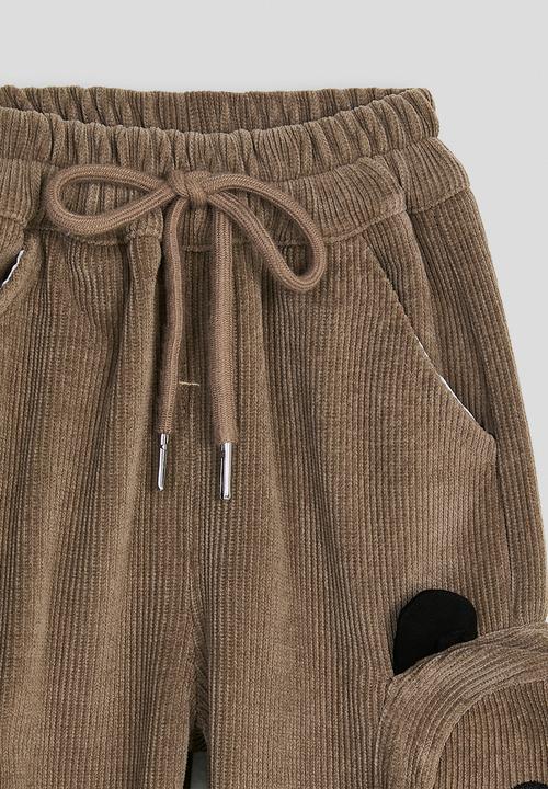 Pop Candy - Panda pocket joggers - brown